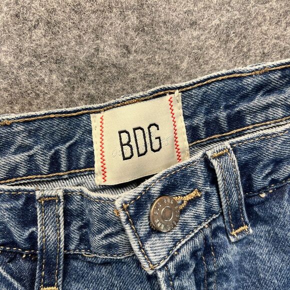 BDG‎ Jeans Women's 25 Carpenter Blue Straight Leg High Rise Denim Jeans Pants - Picture 4 of 14